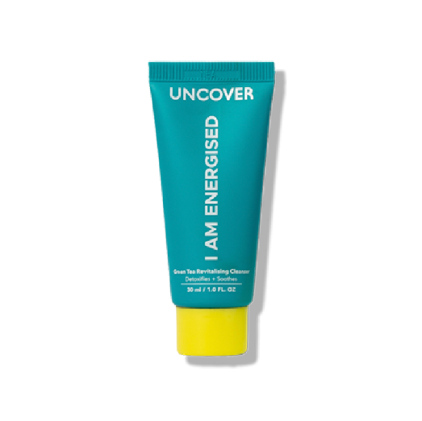 Uncover Green Tea Revitalising Cleanser in 30ml tube